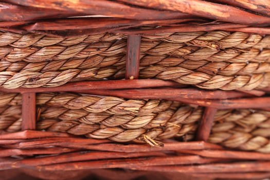 Background of wickerwork. Close up. Whole background.