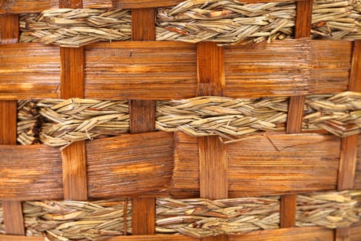 Background of wickerwork. Close up. Whole background.