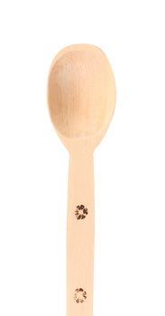 Wooden spoon. Isolated on a white background.