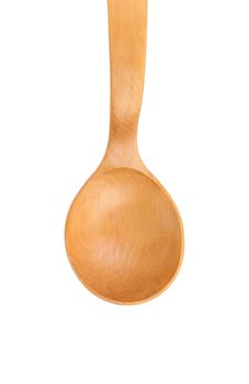Wooden spoon. Isolated on a white background.