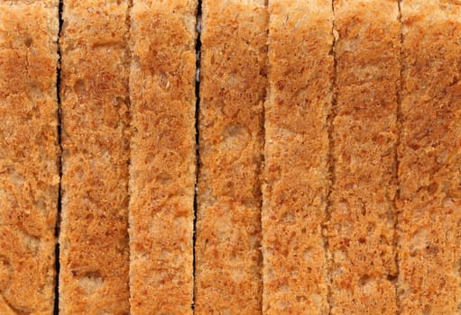 Background of sliced bread. Close up. Whole background.