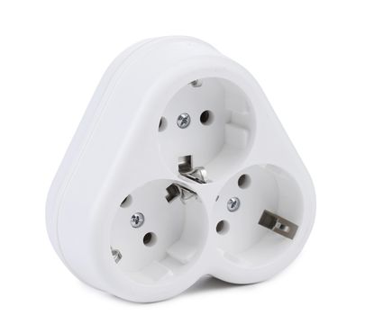 Electric junction box. Isolated on a white background.