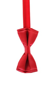 red bow tie isolated on a white background