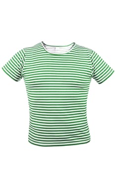 Striped vest T-shirt. Front. Isolated on a white background.