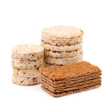 Composition of corn cracker and bread crisps.