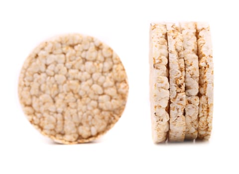 Corn crackers. Vertical. On a white background