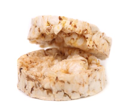 Corn crackers. Isolated on a white background.
