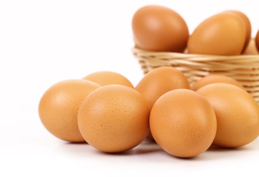 Egg collection isolated on a white background