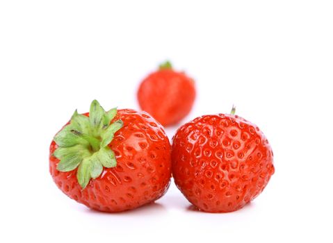 fresh strowberries isolated on a white background