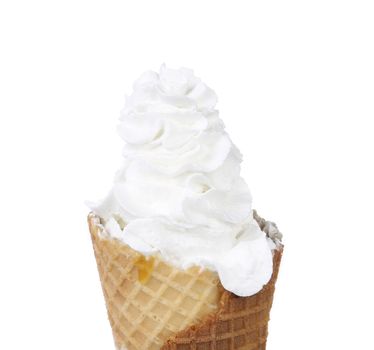 Soft serve ice cream isolated on white background