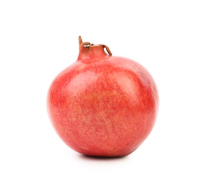 Red pomegranate isolated on a white background