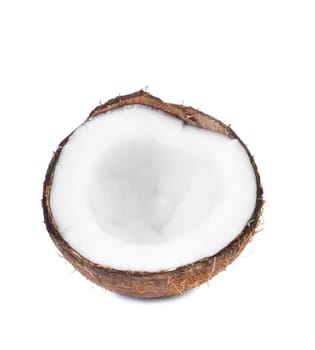 half coconut isolated on a white background