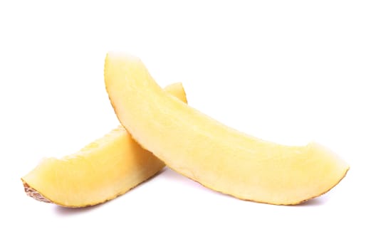 Ripe melon isolated on a white background
