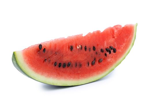 Watermelon slice isolated on a white background