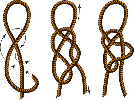 Brown Rope borders with Different Knots, how to tie a knot