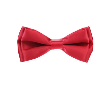 Red bow tie. Isolated on a white background.