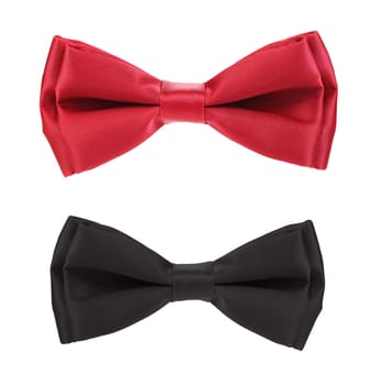 Red and black bows. Isolated on a white background.