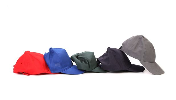 Working caps isolated on a white background