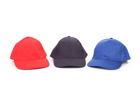 Working caps isolated on a white background