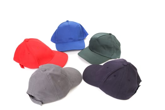 Working peaked caps. Isolated on a white background.