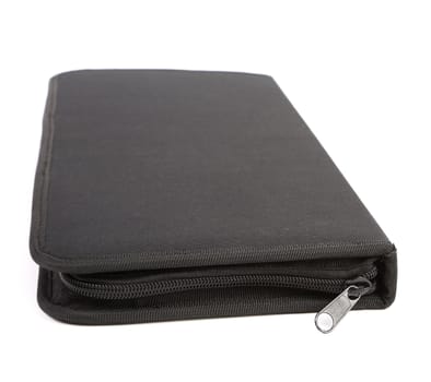 Black bisiness folder. Isolated on a white background.