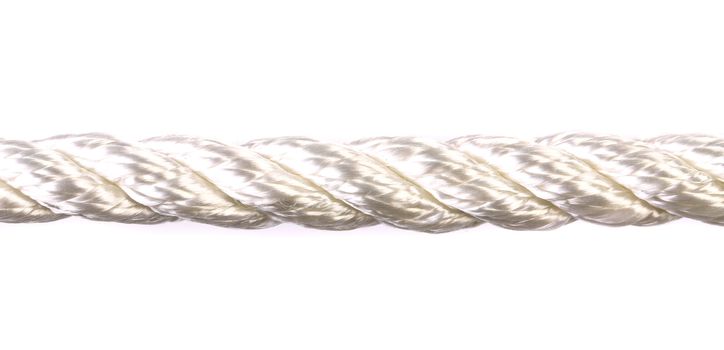 White rope. Isolated on a white background.