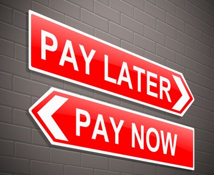 Illustration depicting a sign with a financial concept.