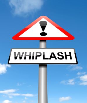 Illustration depicting a sign with a whiplash concept.