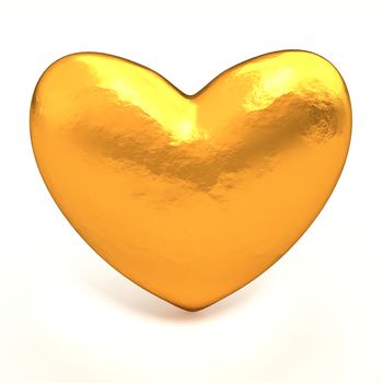 Gold heart, abstract concept of valentines day