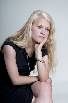 unhappy young woman