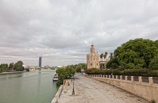 Gold tower in Seville, Spain