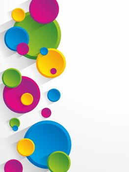 Creative coloured circles background vector illustration