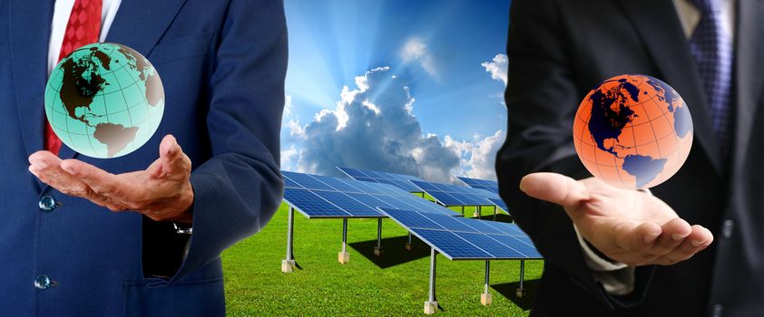 Solar cell business concept