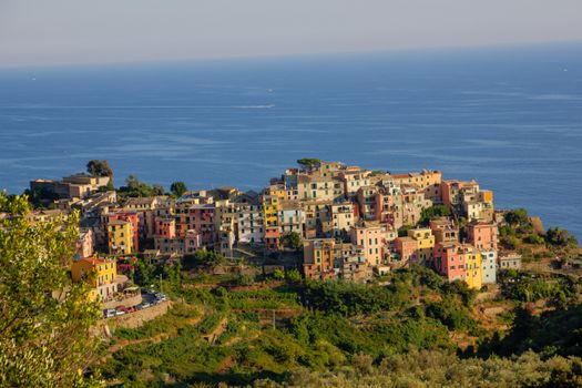 The village Corniglia in cinque terre, Italy