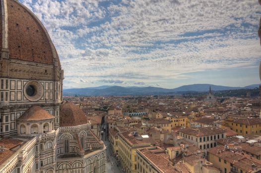 View over Firenze wit h santa maria del fiore on the side