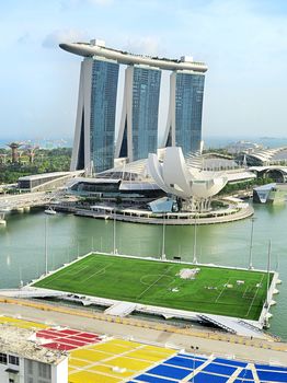 Marina Bay Floating Platform and Marina Bay Sands resortin Singapore