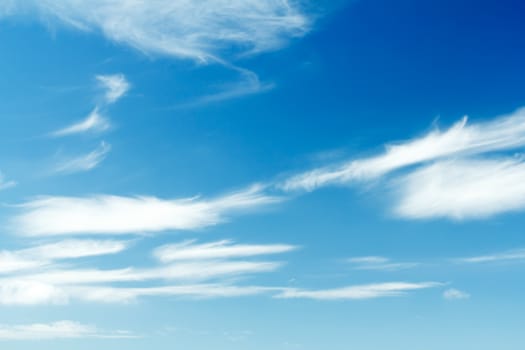 Nice spring blue sky with white clouds 