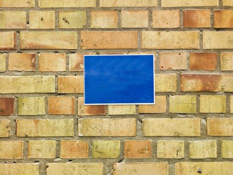 Brick Wall with a blue note