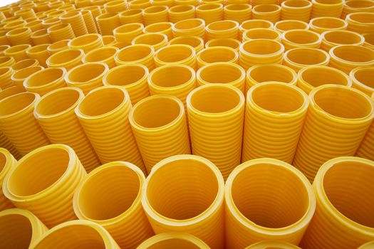 Full Frame of Yellow Pipes