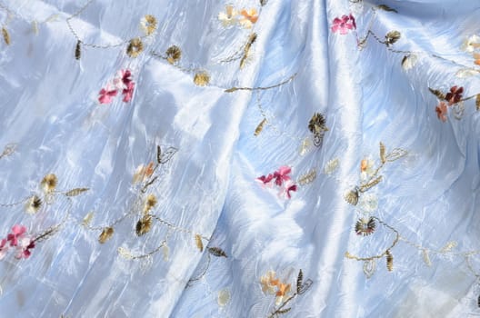 blue silk