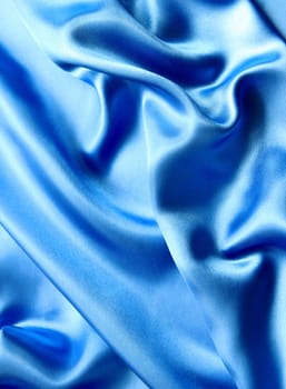 Smooth elegant blue silk can use as background 