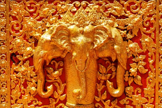 elephant sculpture in temple 