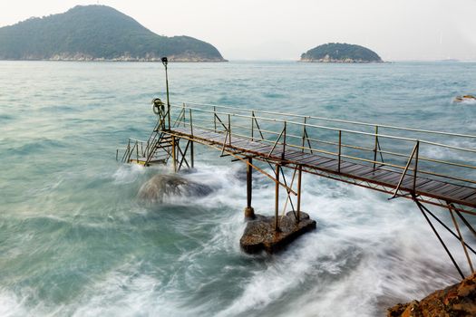 Bathing pavilion , famous place in hongkong