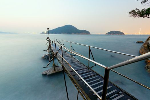 Bathing pavilion , famous place in hongkong