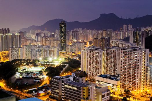 sunset hongkong city