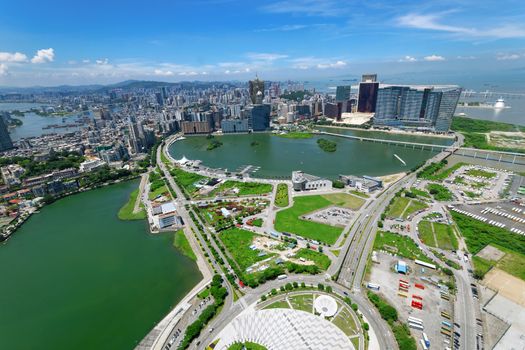 macau downtown city view at day