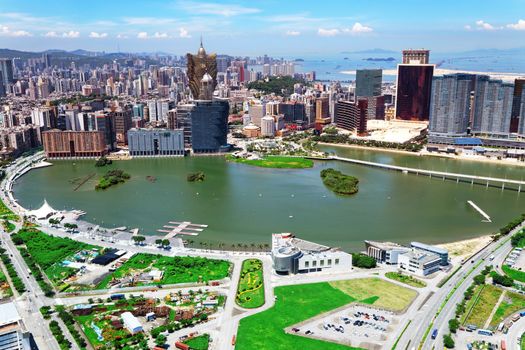 macau downtown city view at day