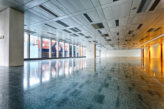 Large modern empty floor