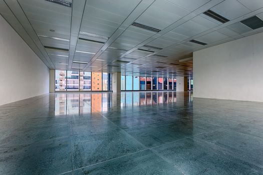 Large modern empty floor