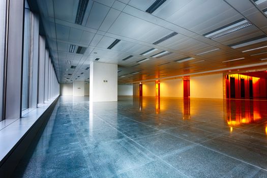 Large modern empty floor